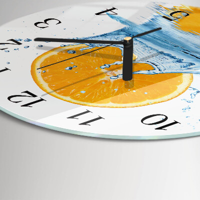 Wanduhr rund Orangenwasser