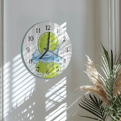 Wanduhr rund Kalkwasser