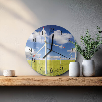 Wanduhr rund Windpark