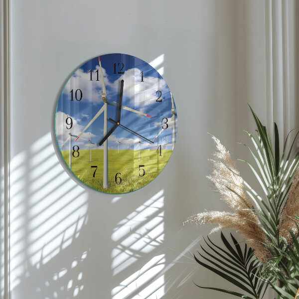 Wanduhr rund Windpark