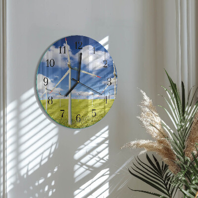 Wanduhr rund Windpark