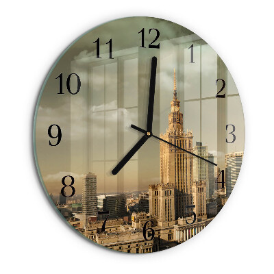 Wanduhr rund Warschau