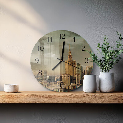 Wanduhr rund Warschau