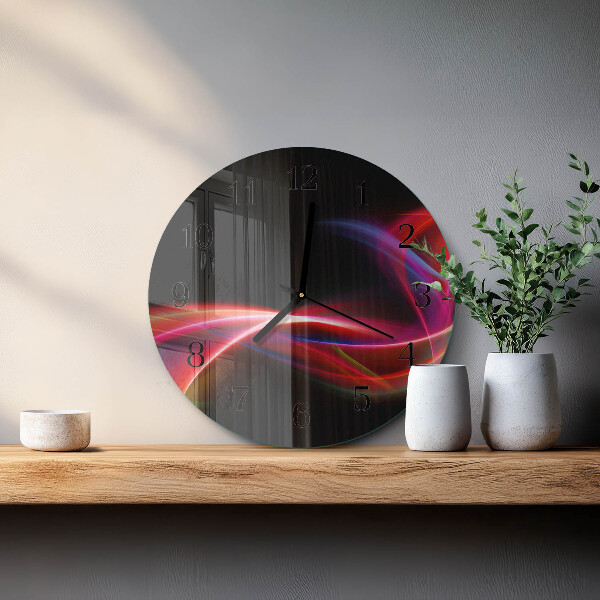 Wanduhr rund Abstrakte Linien