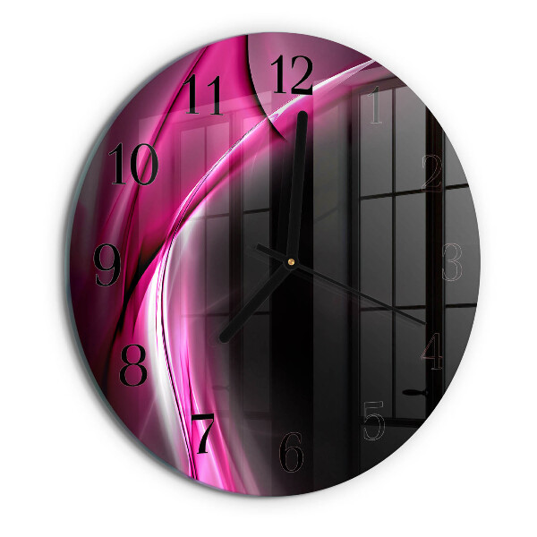 Wanduhr rund Abstrakte Linien