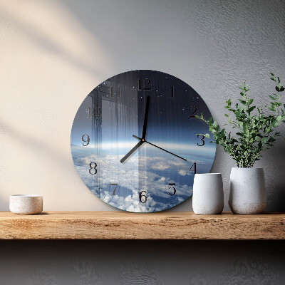 Wanduhr rund Das Universum der Erde