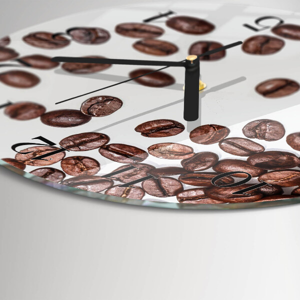 Wanduhr rund Kaffeebohnen