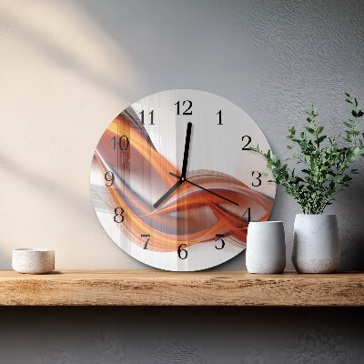 Wanduhr rund Abstrakter Rauch