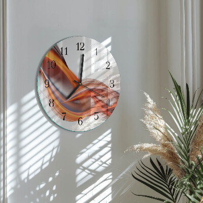 Wanduhr rund Abstrakter Rauch