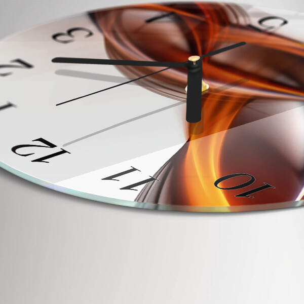 Wanduhr rund Abstrakter Rauch