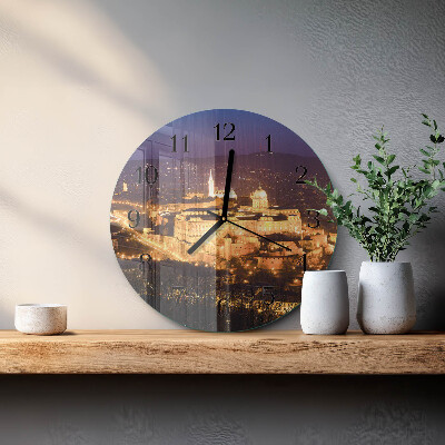 Wanduhr rund Stadt Budapest