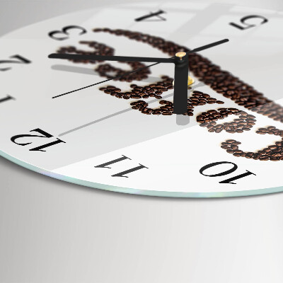 Wanduhr rund Kaffee