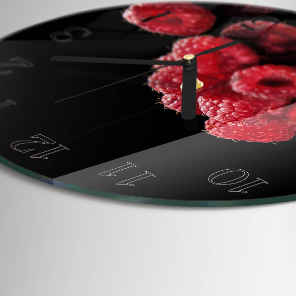 Wanduhr rund Himbeeren