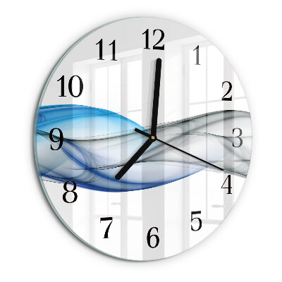 Wanduhr rund Abstrakter Rauch