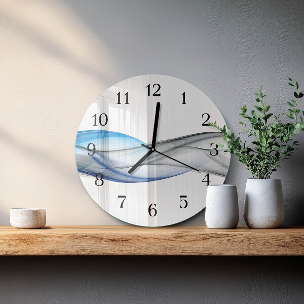 Wanduhr rund Abstrakter Rauch