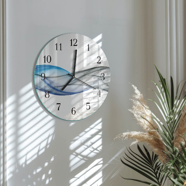 Wanduhr rund Abstrakter Rauch