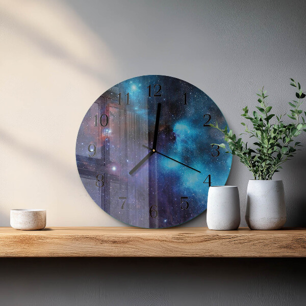Wanduhr rund Sternenhimmel