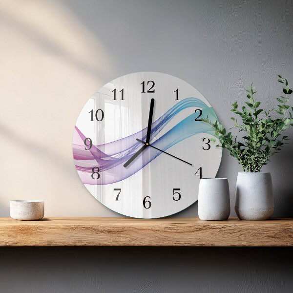 Wanduhr rund Abstrakte Linien