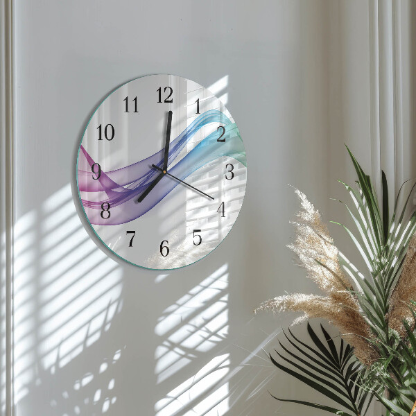 Wanduhr rund Abstrakte Linien