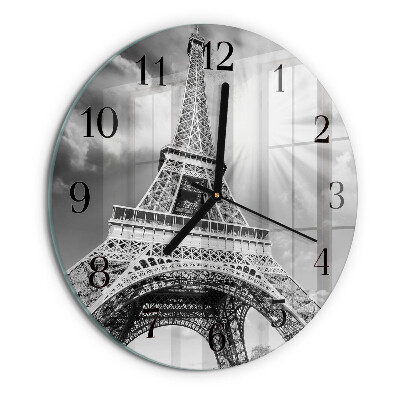 Wanduhr rund Eiffelturm Paris