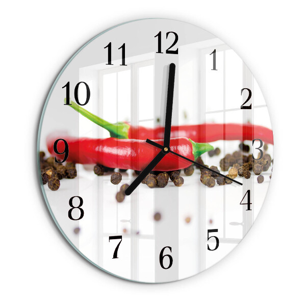 Wanduhr rund Pfefferkörner