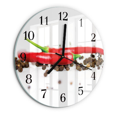 Wanduhr rund Pfefferkörner