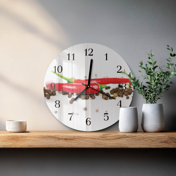 Wanduhr rund Pfefferkörner