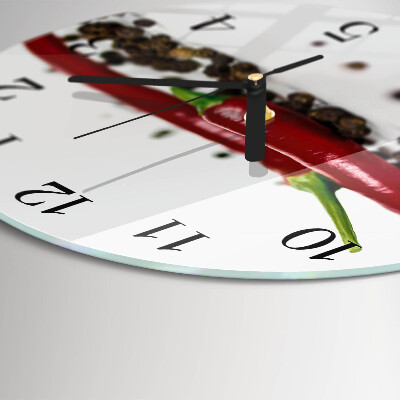 Wanduhr rund Pfefferkörner