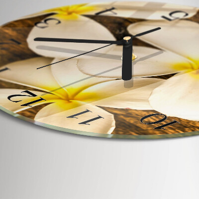 Wanduhr rund Blumen
