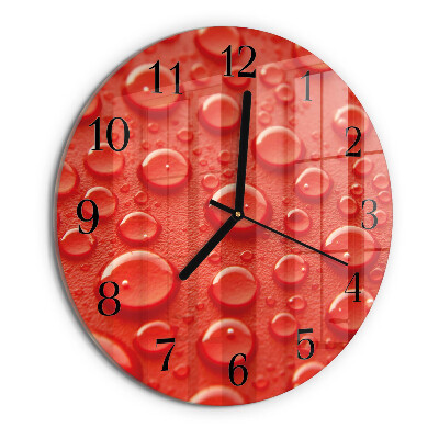 Wanduhr rund Wassertropfen