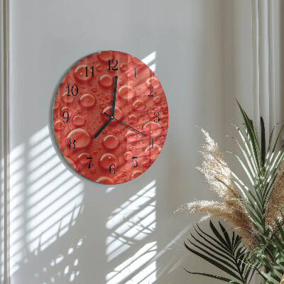 Wanduhr rund Wassertropfen