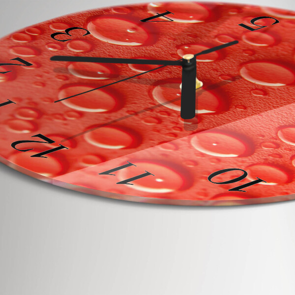 Wanduhr rund Wassertropfen