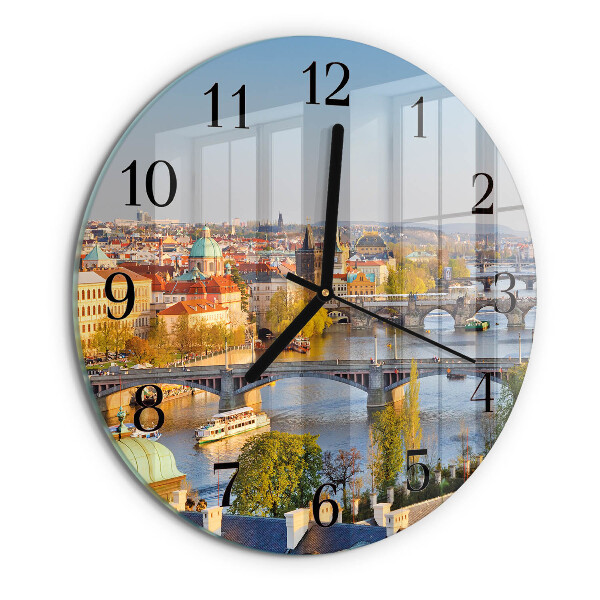 Wanduhr rund Stadt Prag