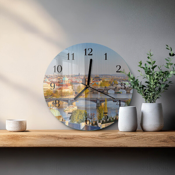Wanduhr rund Stadt Prag