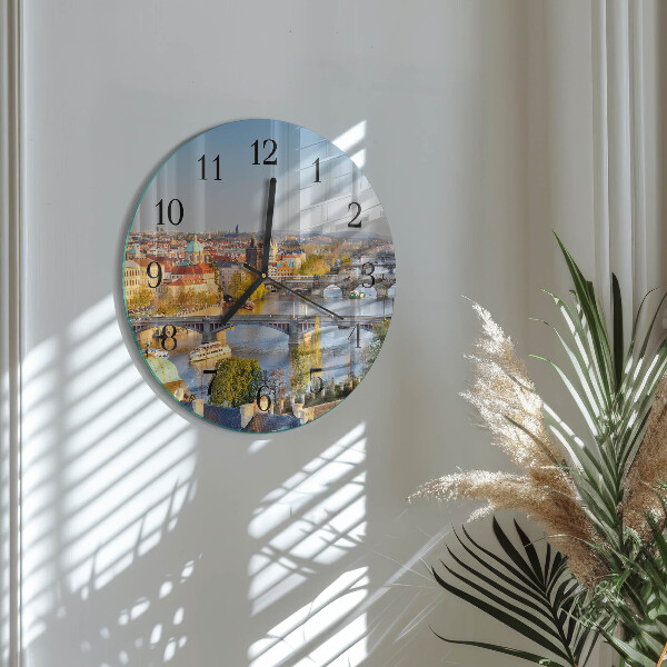 Wanduhr rund Stadt Prag
