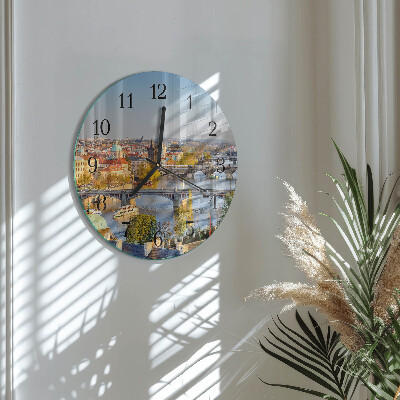 Wanduhr rund Stadt Prag
