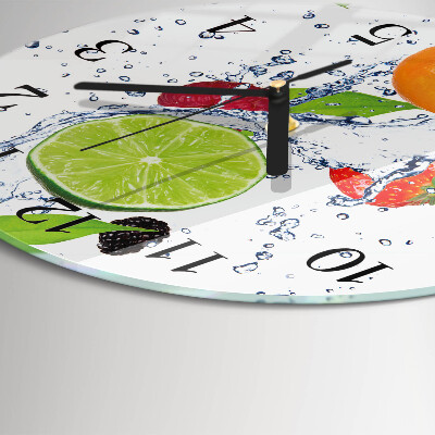 Wanduhr rund Früchte Zitrone