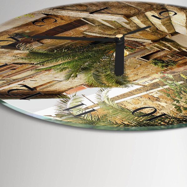 Wanduhr rund Avenue Palms