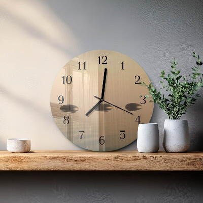 Wanduhr rund Steine ​​Wasser