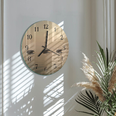 Wanduhr rund Steine ​​Wasser