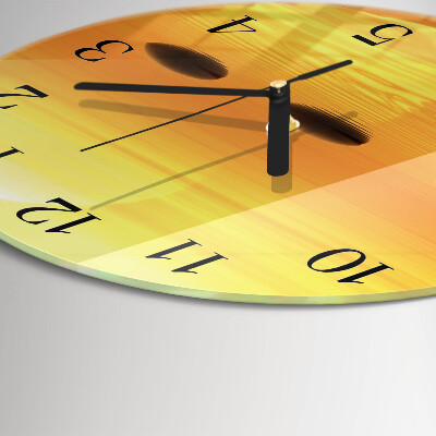 Wanduhr rund Wasser Sonne