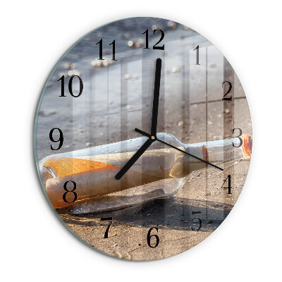 Wanduhr rund Flaschenbrief