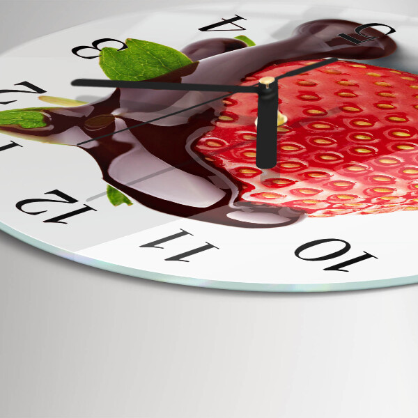 Wanduhr rund Erdbeer-Schokolade