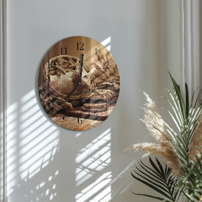 Wanduhr rund Brot
