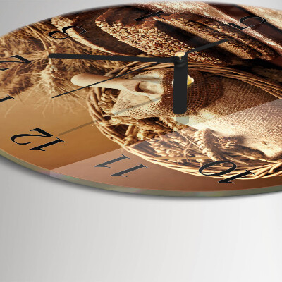 Wanduhr rund Brot