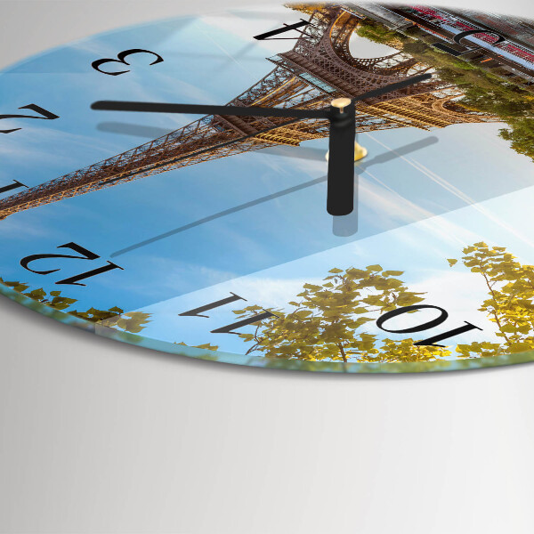 Wanduhr rund Eiffelturm Paris