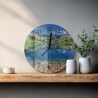 Wanduhr rund Bergsee