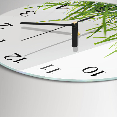 Wanduhr rund Gras