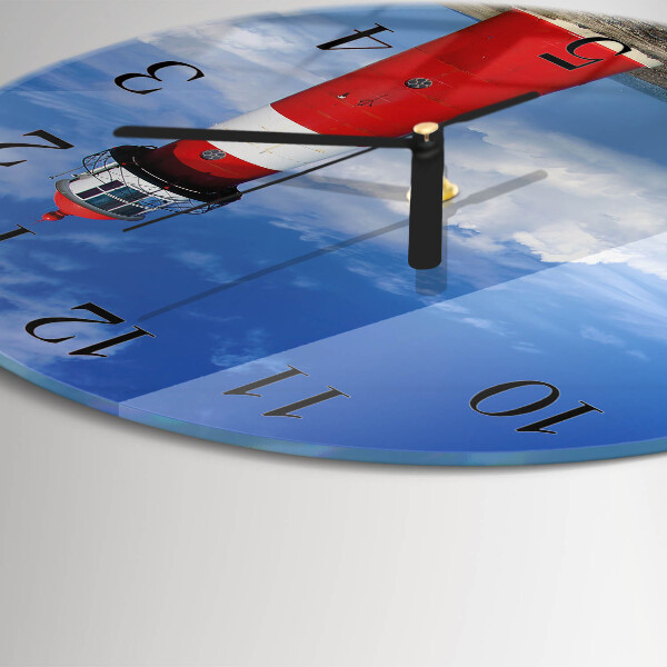 Wanduhr rund Leuchtturm