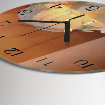 Wanduhr rund Spa-Kerzen